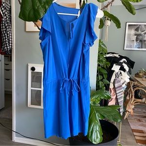 NWT Madewell Blue Petal Play Silk Romper